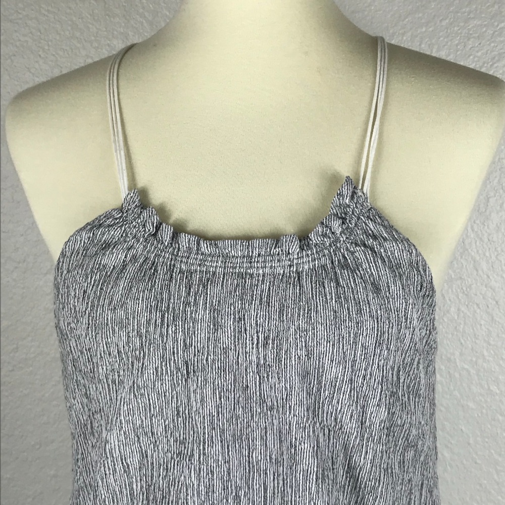 Madewell Cotton Linen Tiered Dress